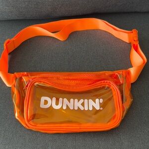 Dunkin Clear Orange Fanny Pack/ Belt Bag